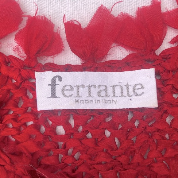 Gianni Ferrante 100% Silk Red Knit Sleeveless Top RARE Small - Picture 8 of 13